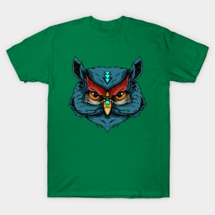 blue owl head illustration T-Shirt